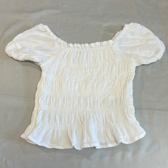 Cream Puff Sleeve Smocked Blouse - Picture 1 of 3